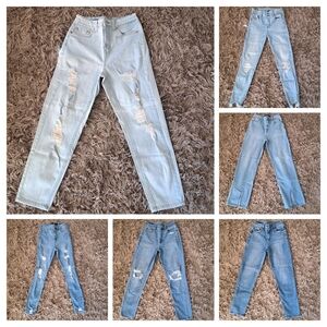 American Eagle Hollister and Wild Fable Jeans Bundle Lot Size 0